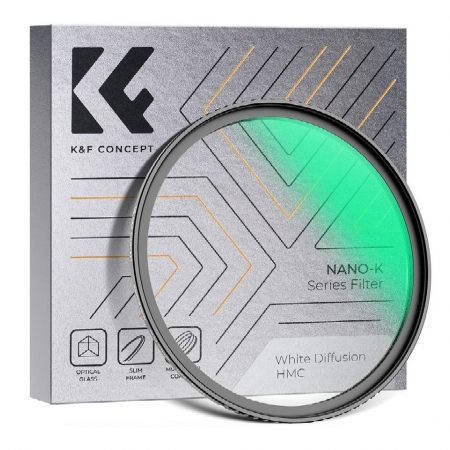 K&F Concept 77mm White Mist Diffusion Filter Dreamy Cinematic Effect KF01.2427